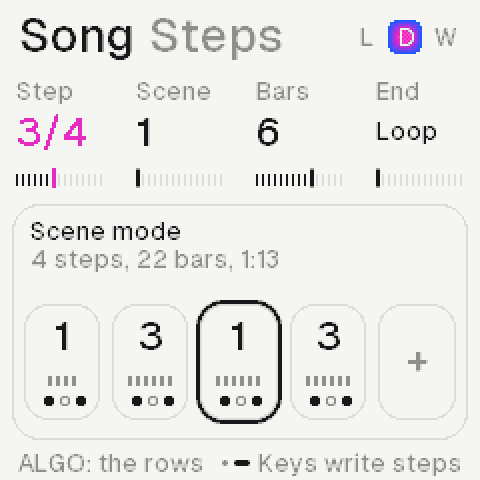 Steps row