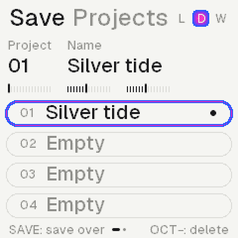 Save, Projects