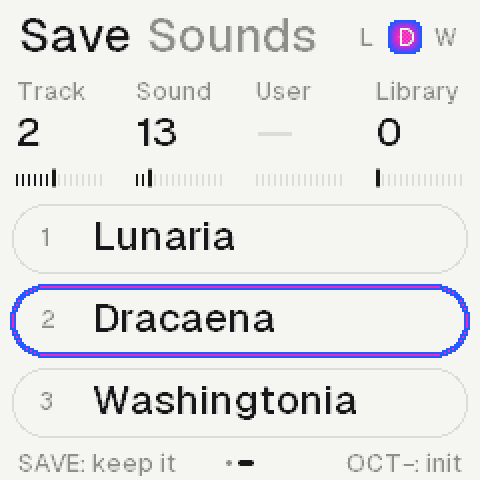 Save, Sounds
